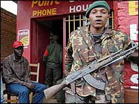 Bukavu'daki Kongo askerleri