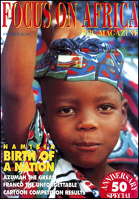 Clifford Tudinyane on the cover of Focus on Africa Magazine
