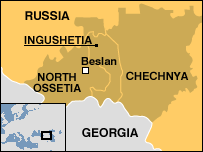North Ossetia's map