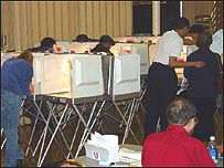 Oy kullanan Amerikalı seçmenler