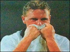 Paul Gascgoine in Turin in 1990