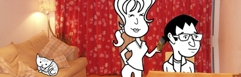 Alice cutting Khalid's hair