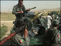 سربازان افغان در غزنی