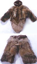 Photo of wolfskin fur jacket and trousers