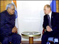 वाजपेयी और पुतिन 