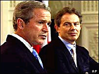 जॉर्ज बुश और टोनी ब्लेयर