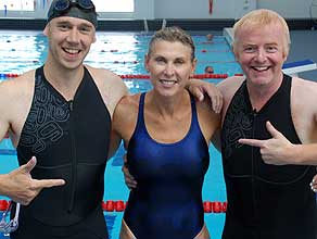 Chris, Jonny and Sharron Davies MBE