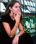 Young woman smoking