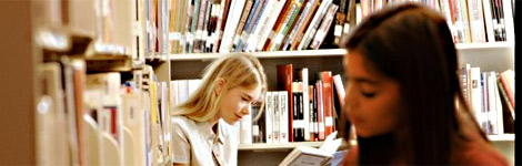 People reading books