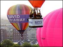 Balloons in the sky over Bristol