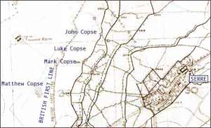 Map of Sheffield Park as it was at the time of the Somme