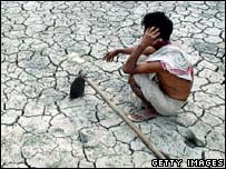 Agricultor em região atingida pela seca