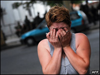 पलायन करते हुए लोग