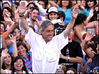 O candidato Sebastián Piñera