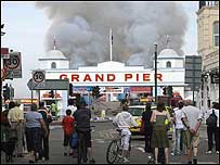 Tourists watch Weston fire c/o Getty Images