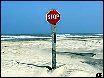 صحرا میں رکنے کا نشان