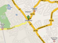 map of edgware