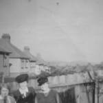 1945. Lesley Perry, 1 year old. The photo is taken in the back garden of Lesley's house in Meyrick Ave, Luton. In the photo are her fathers mum Annie, her Mum Muriel and Muriels Mum.