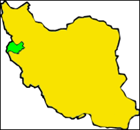 استان کرمانشاه در نقشه ایران