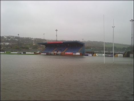 Flood waters in West Cumbria