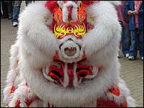 A lion at a West Norfolk And District Chinese Association event.