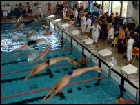 Swimming race