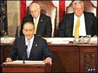 اهود اولمرت در اجلاس مشترک کنگره آمريکا