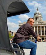 Lee and his rickshaw