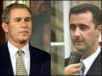 Bush ve Suriye lideri Beşar Esad