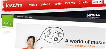 last.fm and Spotify websites