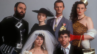 Some of the cast inc. Alexie Sayle & Kate Bush