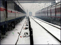 Çin'de kapalı bir tren garı