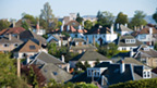 Roofscape of detatched houses in the Blackhall area of Edinburgh.