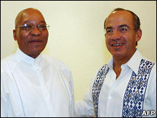 Jacob Zuma, Felipe Calderon