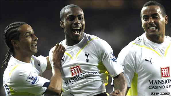 Danny Rose celebrates his goal