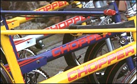 Row of Raleigh Choppers
