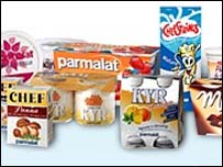 Các sản phẩm của Parmalat