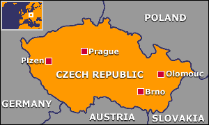 Map of the Czech Republic