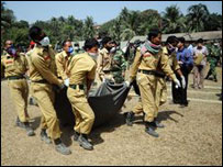 विद्रोह के बाद मारे गए लोगों का अंतिम संस्कार