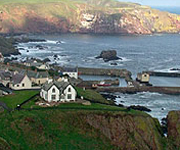 An aerial view of St Abbs 