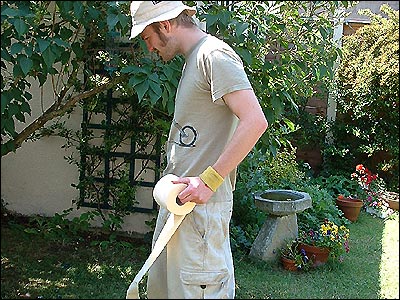 Steve hunts for the toilets