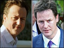 Nick Clegg and David Cameron