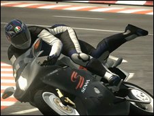 صحنه ای از یک بازی موتورسواری