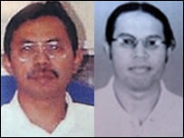 Os suspeitos Azahari Husin e Noordin Mohamed Top 