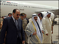 نوری مالکی و شیخ ناصر محمد الاحمد الصباح نخست وزیر کویت