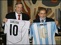 Kirchner e Lula (Foto: Ricardo Stuckert, Agência Brasil)