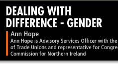Ann Hope is Advisory Services Officer with the Irish Congress of Trade Unions and representative for Congress on the Equality Commission for Northern Ireland