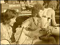 Band on stage at the Weeley festival