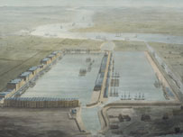West India Docks 1814. Courtesy Museum of London
