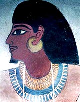 Photo of tomb painting of dignitary of ancient Egypt